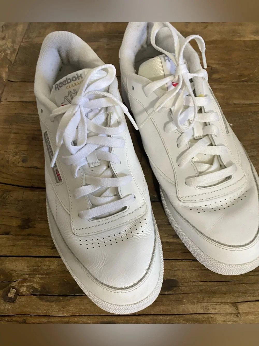 Mens Reebok Club C 85 Athletic Shoe - White / Light Gray size 11